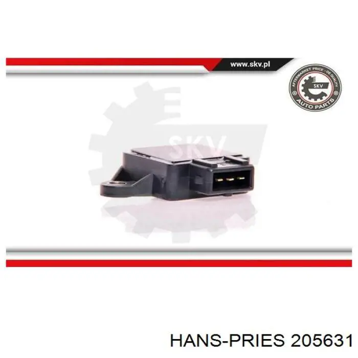 Sensor, posición mariposa Hans Pries (Topran) 205631 precio, desde 16,27 EUR