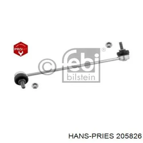 Silentblock trasero 205826 Hans Pries (Topran)