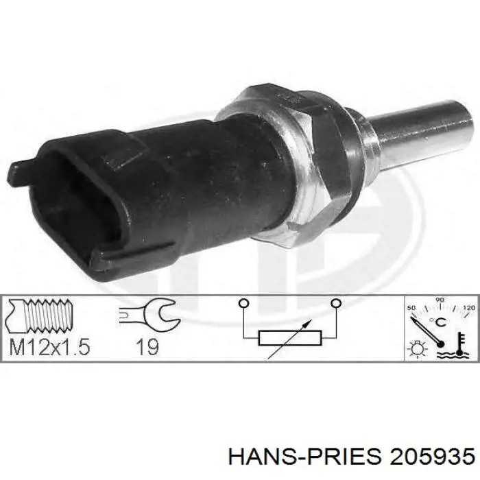 Sensor de temperatura del refrigerante Chevrolet Cruze J300