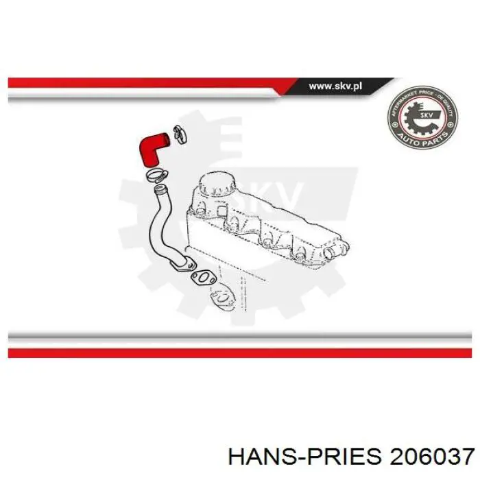 Tubo De Ventilacion Del Carter (Separador de Aceite) Opel Corsa 93, 94, 98, 99