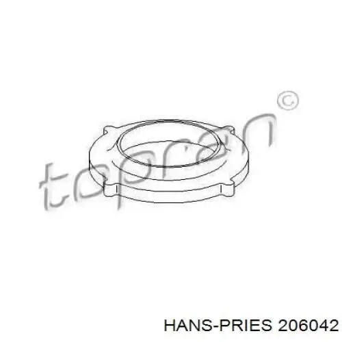 206042 Hans Pries (Topran) caja de muelle, eje delantero, arriba