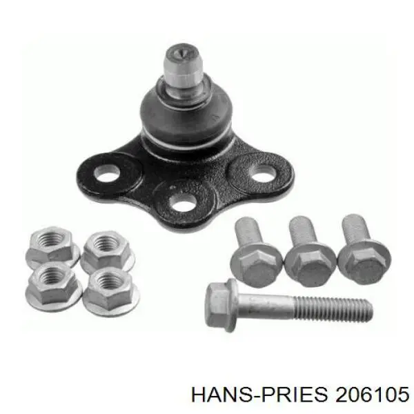 206105 Hans Pries (Topran) Rótula inferior de suspensión