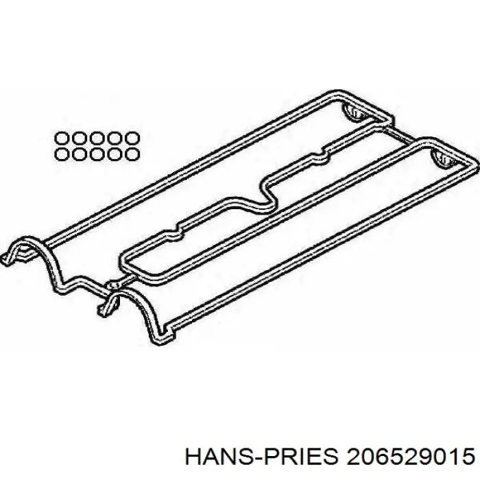 206 529 015 Hans Pries (Topran) junta, tapa de culata de cilindro, anillo de junta