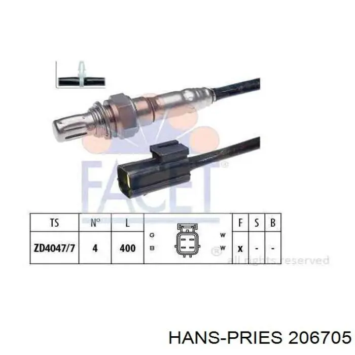 206705 Hans Pries (Topran) manguera refrigerante para radiador inferiora