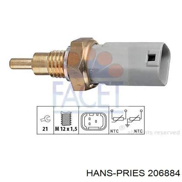 Sensor de temperatura del refrigerante Jeep RENEGADE BU, B1