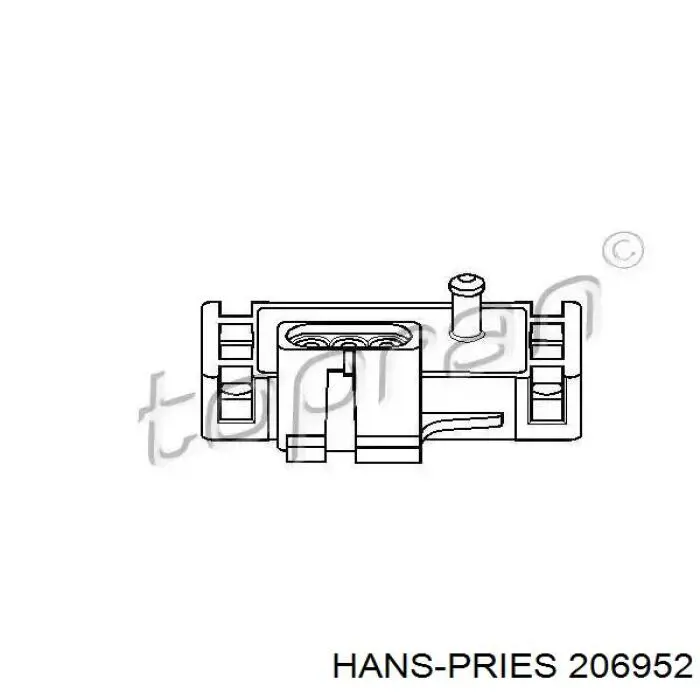 206952 Hans Pries (Topran) sensor de presion del colector de admision