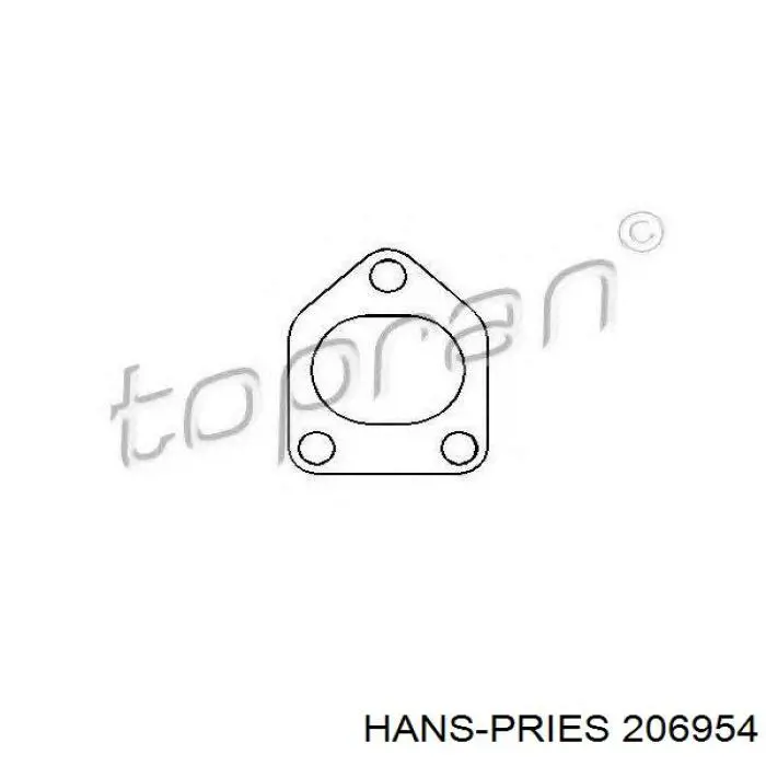 206954 Hans Pries (Topran) junta de turbina de gas admision, kit de montaje