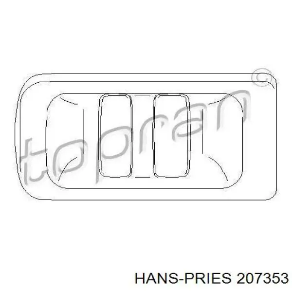 207353 Hans Pries (Topran) manecilla de puerta corrediza exterior derecha