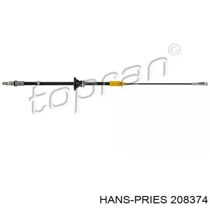 208374 Hans Pries (Topran) cable de freno de mano delantero