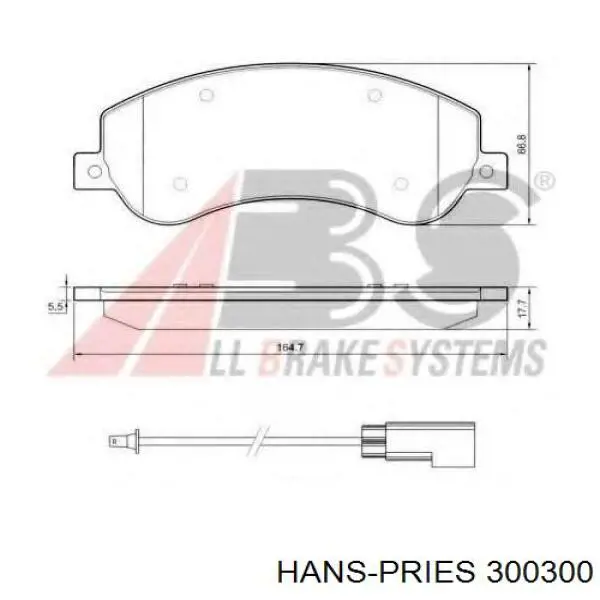 Fuelle de palier delantero exterior 300300 Hans Pries (Topran)
