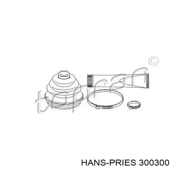 Fuelle semieje delantero exterior Hans Pries (Topran) 300300