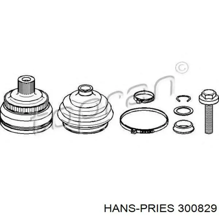 Fuelle exterior del eje de transmisión trasero Hans Pries (Topran) 300829
