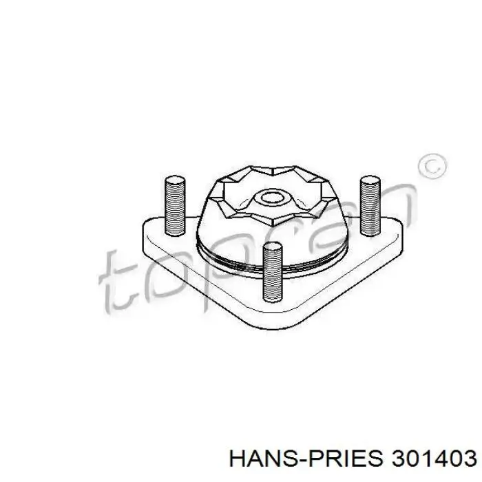 301 403 Hans Pries (Topran) soporte amortiguador delantero