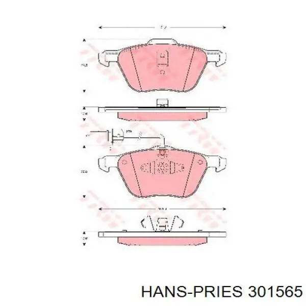 301565 Hans Pries (Topran) almohadilla de tope, suspensión delantera