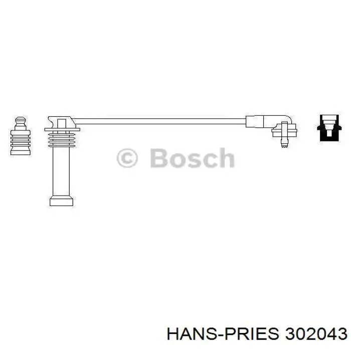 302 043 Hans Pries (Topran) juego de cables de encendido