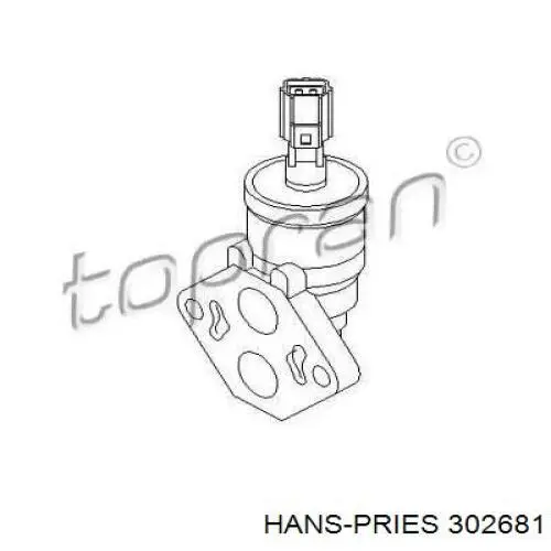 302681 Hans Pries (Topran) válvula de mando de ralentí, suministro de aire
