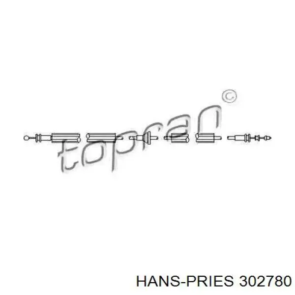 302780 Hans Pries (Topran) Cable de capó del motor