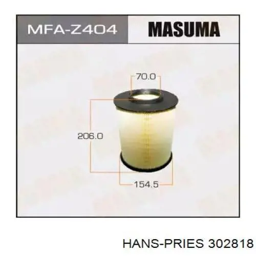 Filtro aire Hans Pries (Topran) 302818