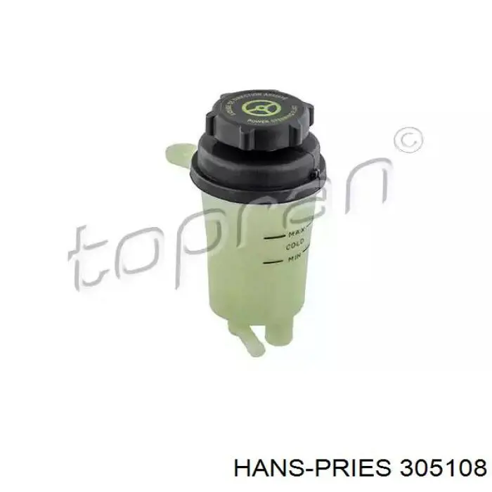 305108 Hans Pries (Topran) Depósito de bomba de dirección hidráulica
