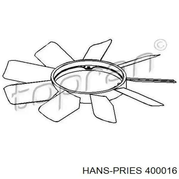Tensor de correa poli V 400016 Hans Pries (Topran)