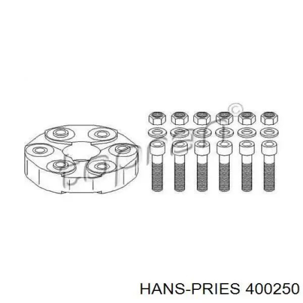 400250 Hans Pries (Topran) acoplamiento elástico del cardán