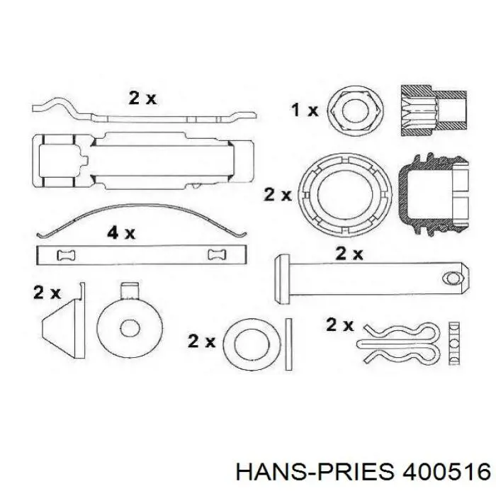 400 516 Hans Pries (Topran) pastillas de freno delanteras