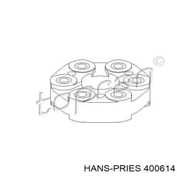 400 614 Hans Pries (Topran) articulación, árbol longitudinal, delantera/trasera