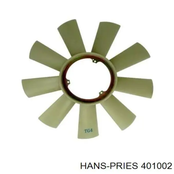 401002 Hans Pries (Topran) rodete ventilador, refrigeración de motor