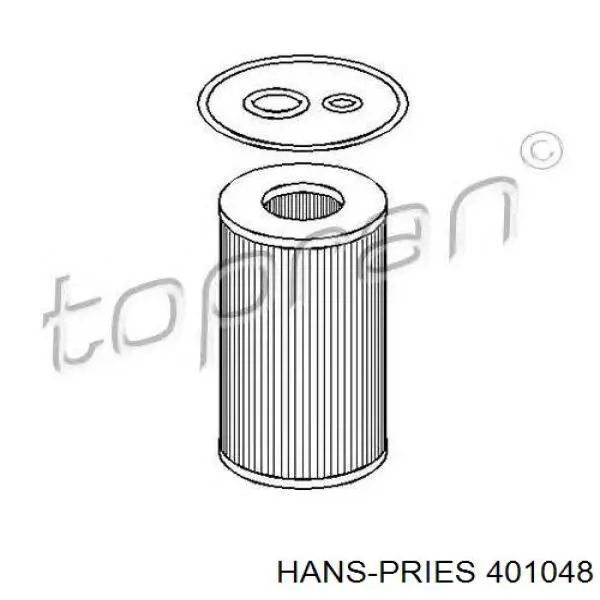 401 048 Hans Pries (Topran) filtro de aceite