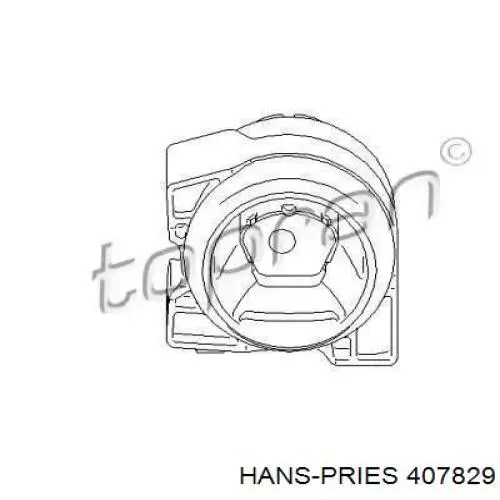 407829 Hans Pries (Topran) montaje de transmision (montaje de caja de cambios)