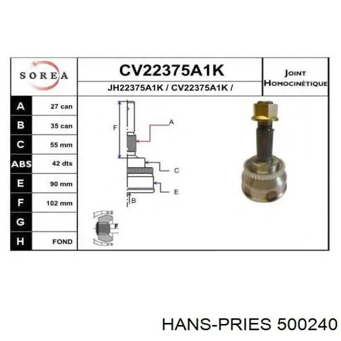 500 240 Hans Pries (Topran) tensor de correa, correa poli v