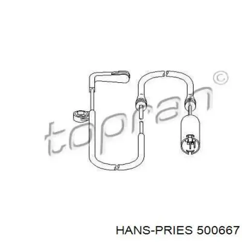 500667 Hans Pries (Topran) contacto de aviso, desgaste de los frenos