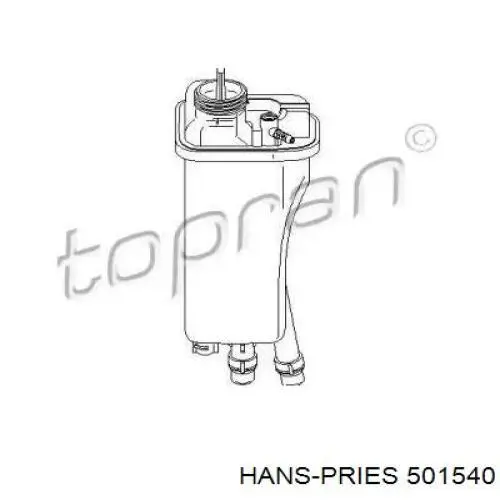 501 540 Hans Pries (Topran) botella de refrigeración