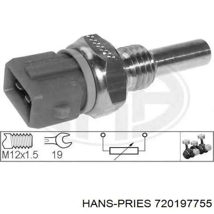Sensor de temperatura del refrigerante Hans Pries (Topran) 720197755 precio, desde 9,82 EUR