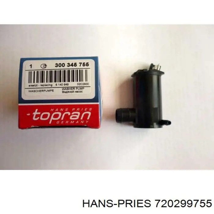 Comprar 720299755 Hans Pries (Topran) Bomba-motor de limpiaparabrisas delantero/trasero