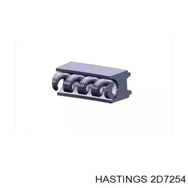 2D7254 Hastings aros de pistón para 1 cilindro, std