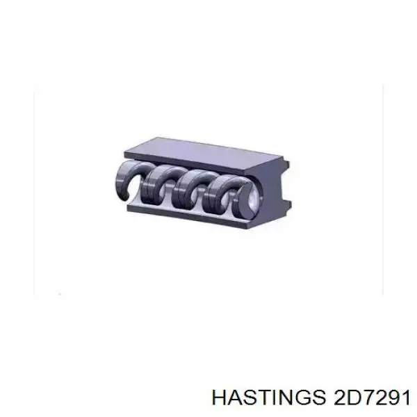 2D7291 Hastings aros de pistón para 1 cilindro, std