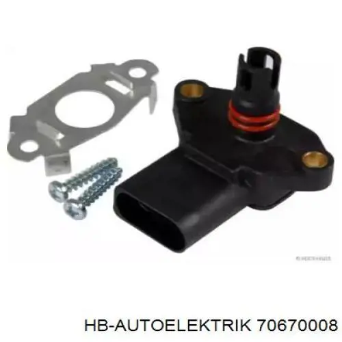 70670008 HB Autoelektrik Sensor, presión colector de admisión 