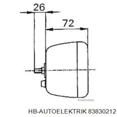 83830212 HB Autoelektrik piloto posterior izquierdo