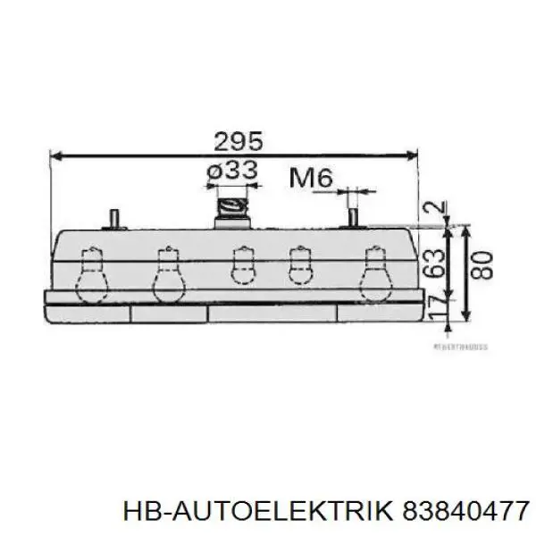 83840477 HB Autoelektrik piloto posterior izquierdo