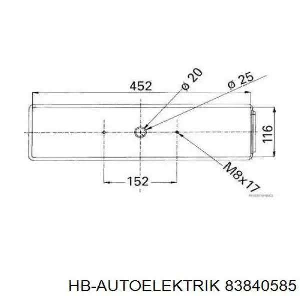 83840585 HB Autoelektrik piloto posterior izquierdo