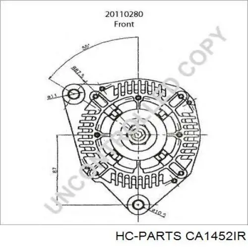 CA1452IR HC Parts alternador