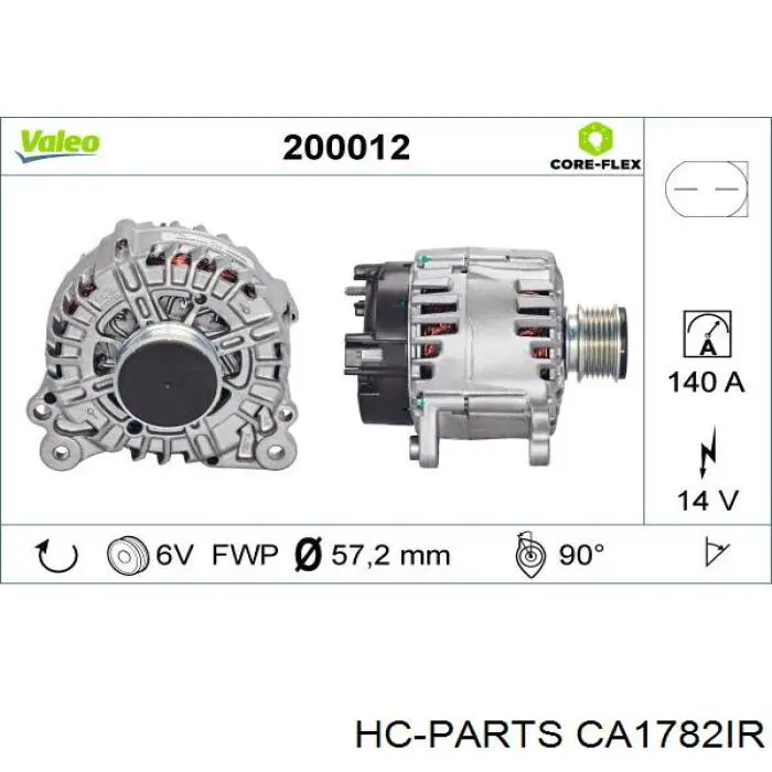Alternador Volkswagen Caddy 4 SAB, SAJ
