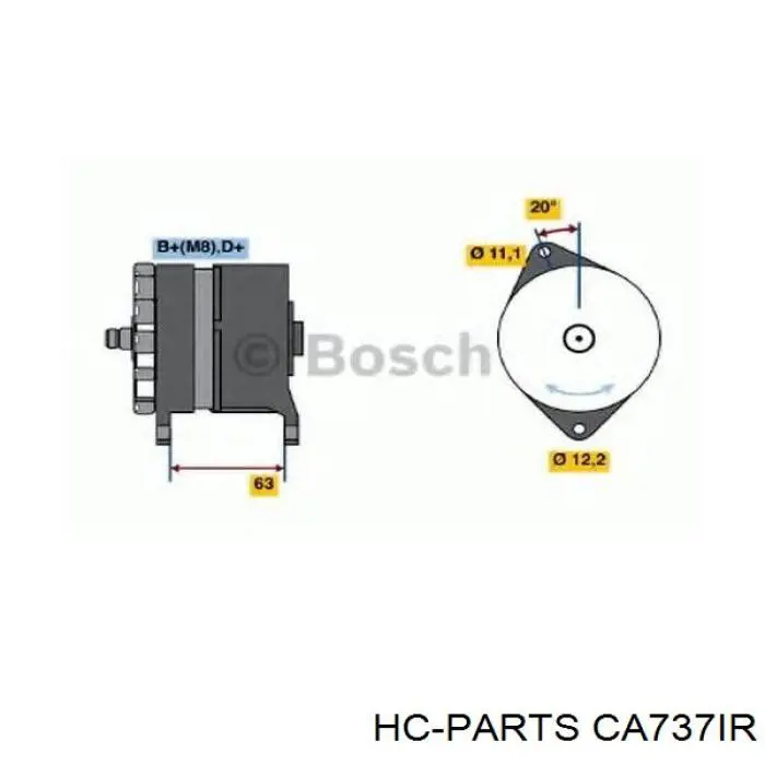 CA737IR HC Parts alternador