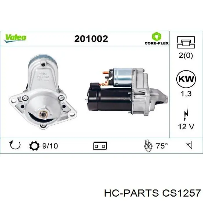 CS1257 HC Parts motor de arranque