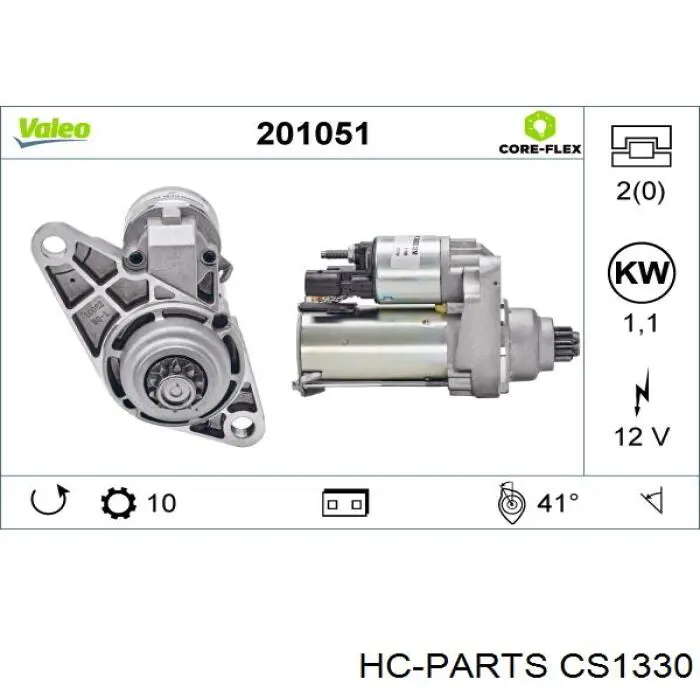 CS1330 HC Parts motor de arranque