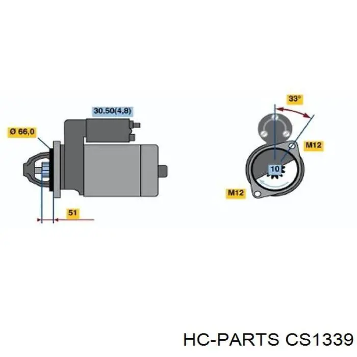 CS1339 HC Parts motor de arranque