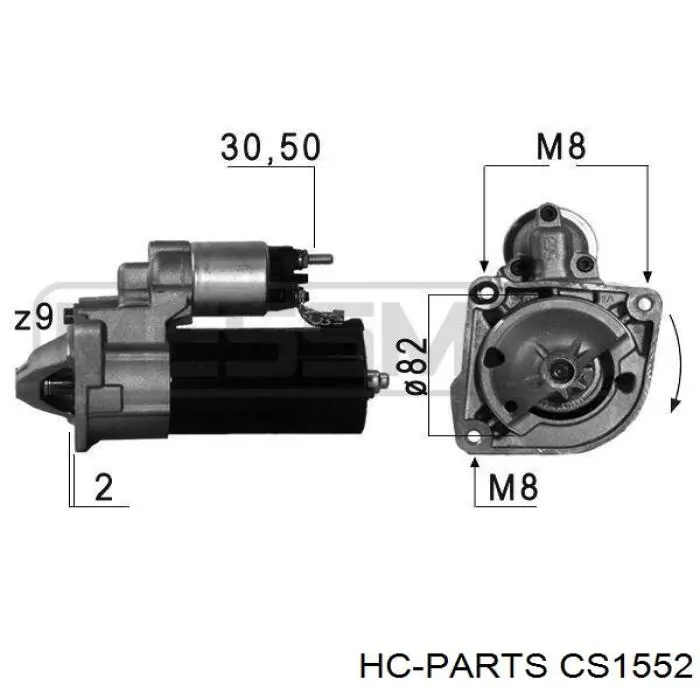 CS1552 HC Parts motor de arranque