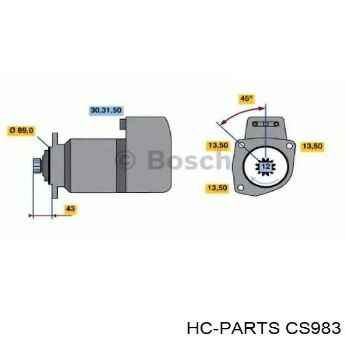 CS983 HC Parts motor de arranque