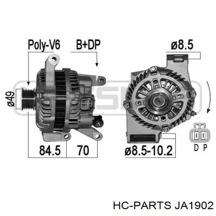 JA1902 HC Parts alternador